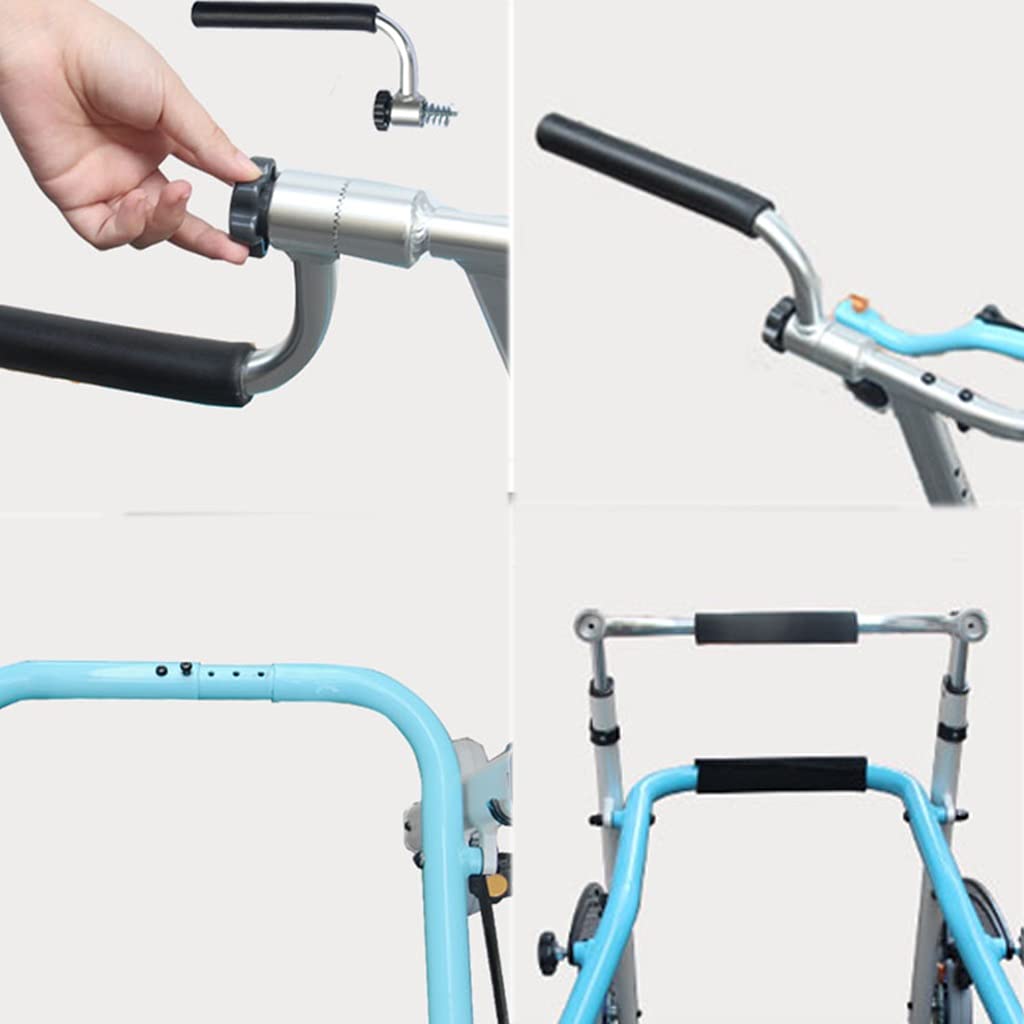 Rollators młodzieżowy chodzik z kółkami składany chodzik ze stopu aluminium czterokołowy chodzik rehabilitacyjny asystent dziecka