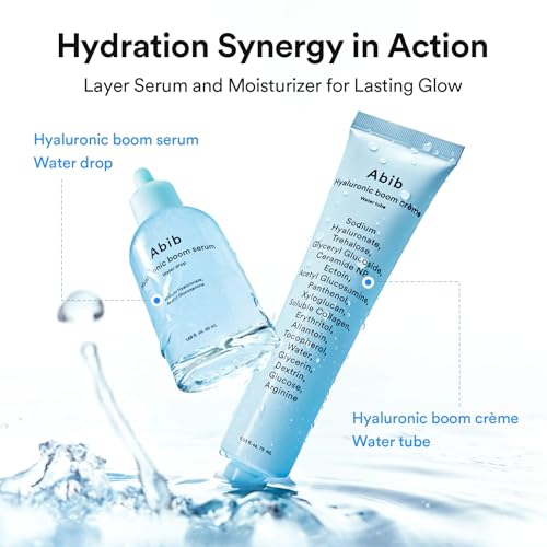 Image of Abib Hyaluronic Boom Serum Water Drop, Expanding Nano-Sized Hyaluronic Acid, 20-Layer Deep Hydration, Plumping Glow Serum for Dry Sensitive Skin, Korean Skincare 1.69 fl oz 50ml