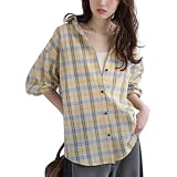 [フリーズマート] シアーチェックシャツ【イエロー/Free Size】