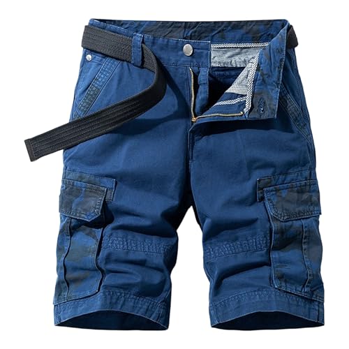 Pantaloncini Cargo mimetici da Uomo in Cotone, vestibilità Comoda, Stile