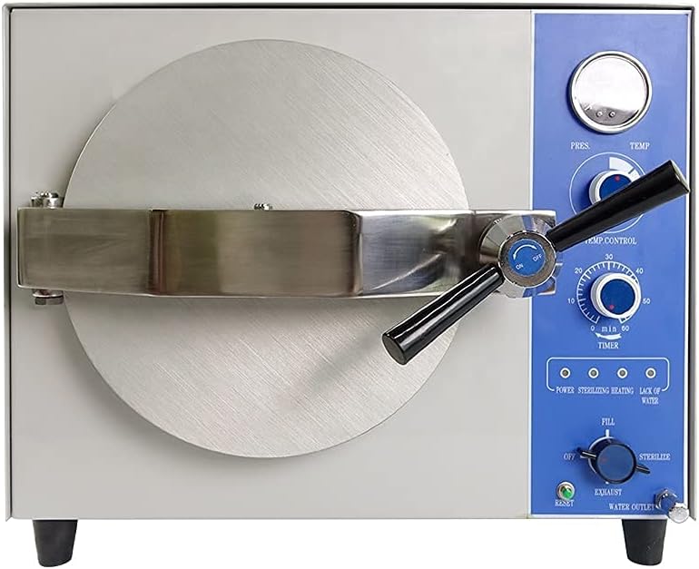 Super 18L Portable Digital Display Steam Autoclave Stainless Steel MINI320 110V (Blue)