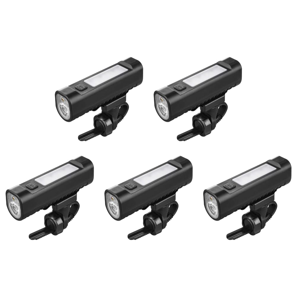 Set di Luci per Bicicletta, Faro Multifunzionale con 4 Modalità, LED Portatile con Ricarica Type-C, Luce da Lavoro MTB per Pedalate Notturne e Passeggiate in Montagna con Faro Anteriore