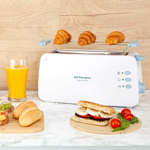 Miniatura 7 de Orbegozo To 4012, Tostadora Pan 850 W, 7 Niveles De Tostado, Calienta Panecillos, Función Descongelación Y Parada Rápida, Bandeja Recogemigas, Desconexión Automática, Color Blanco