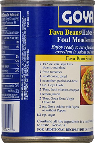 Goya Foods Fava Beans, 15.5 Ounce (Pack of 24)