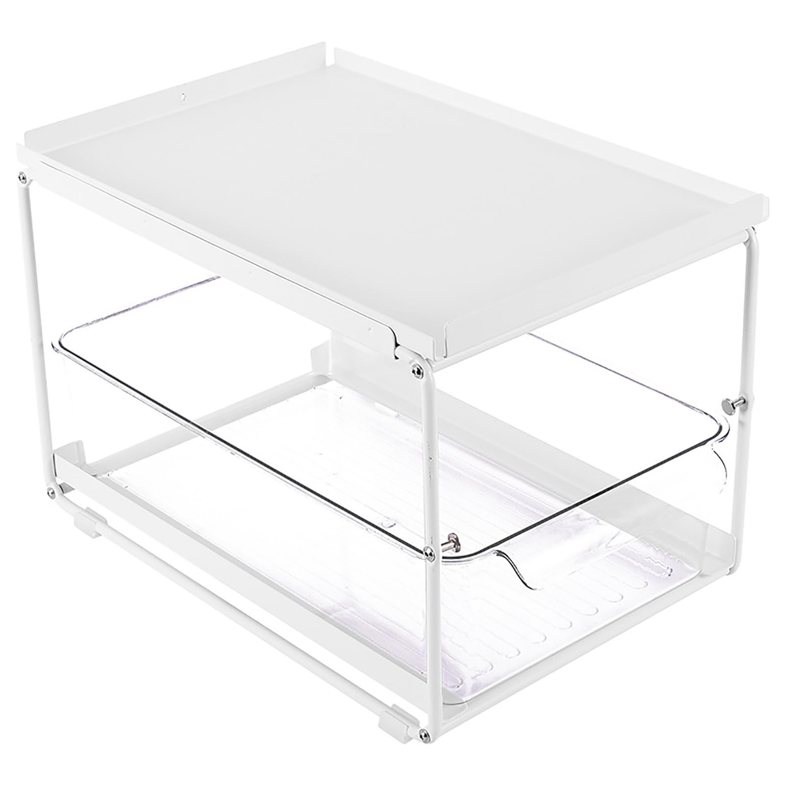 Fafeicy Layered Rack Kitchen Cabinet Organizer, Carbon Steel Under Sink