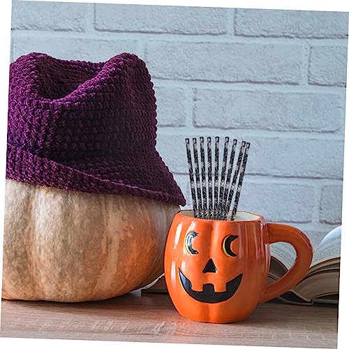 Bestoyard 50 pitillos de papel halloween miniatura 7