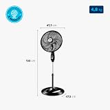 MONDIAL Ventilador Coluna 110V, 40cm, 6 pás, Super Power - VSP-40C-B — imagem 7