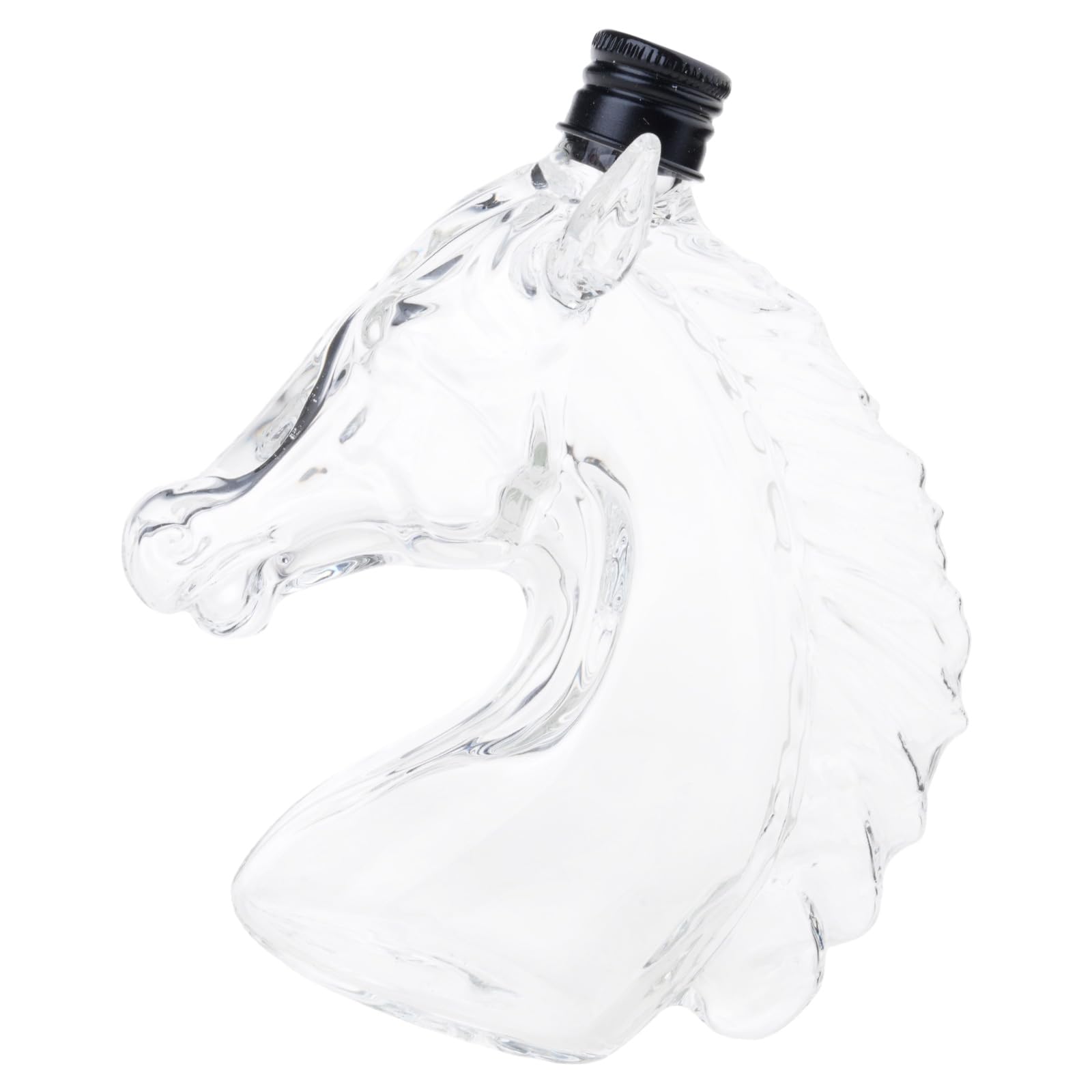Hangsu Horse Head Form Liquor Bottle Glass Whiskeys Dispenser Shatter Resistant Drinkware for Social Gatherings Funny Whiskeys Horse Head Bottle