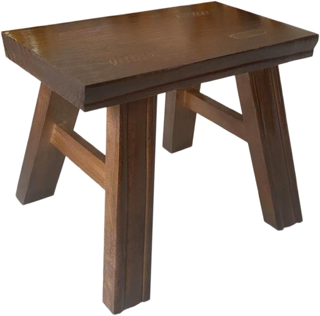 CHILDWEET Rustic Wooden Boys and Girls Step Stool for Bathroom Kitchen Bedroom Vintage Style Footstool Stool Step for Adults