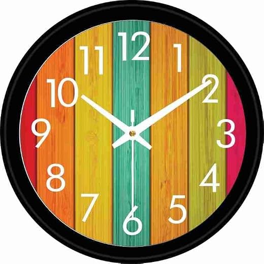 JV Enterprises Stylish Wall Hanging Round Stylish Wall Clock Modern Design Decorative Clock for Living Room, Bedroom, Kitc...