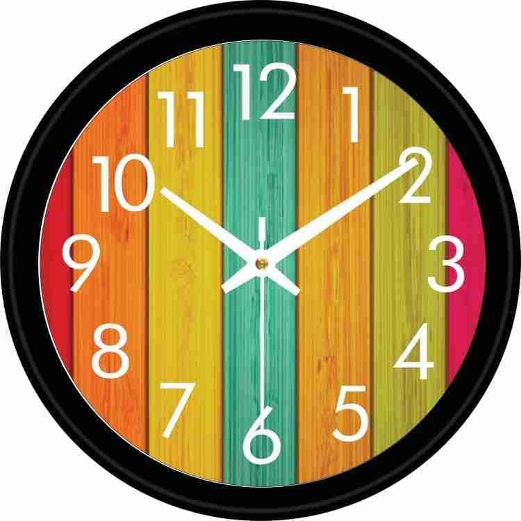 JV Enterprises Stylish Wall Hanging Round Stylish Wall Clock Modern Design Decorative Clock for Living Room, Bedroom, Kitc...