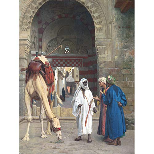 Fine Art PrintsGerome Arab Dispute Camel Men Arch Painting Canvas Premium Wall Decor Poster Mural