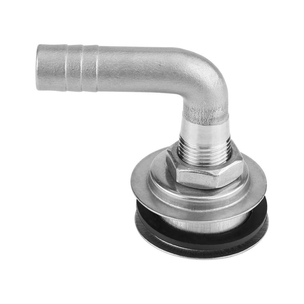 Tankentlüfter für Boote, Universal 90 ° Edelstahl Marine Unterputz Kraftstoff Gas Tank für 5/8 "Schlauch