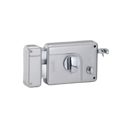Dorset Rim Lock - Night Latch Lock with Deadbolt- Key & Knob Model Inside Opening - Smart Night Latch Lock for Wooden & Aluminium Doors -Pack of 1, Silver - SM101NS