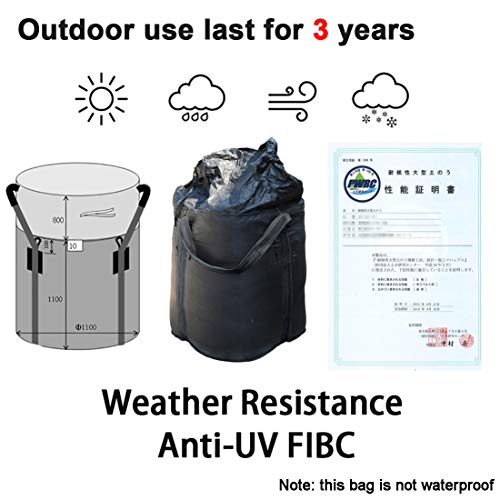 Secbolt-Pack-of-6-FIBC-Bulk-Bag-Anti-UV-3-Years-3300lbs-15-ton-SWL--Safty-Factor-51-43-Dia-x-43-H-Tubular-Bag-Duffle-Top-Flat-Bottom-Woven-Polypropylene-PP-Bags-1-One-Ton-Bag