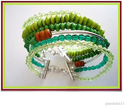 Miniatura 4 de Calvas 10 hebras de cuentas de vidrio filamentos ovalados facetados transparentes, alrededor de 0.236 in de largo, 0.157 in de grosor, agujero 0.039