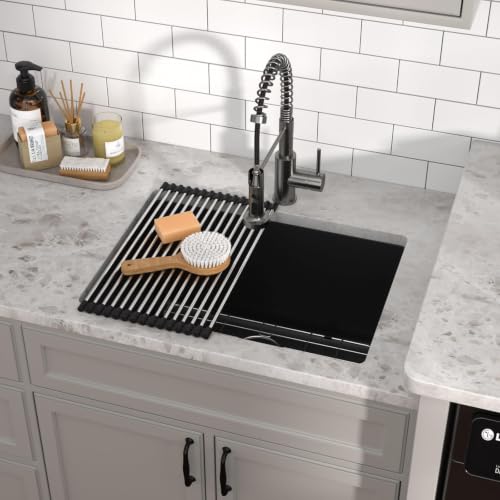 Talllor 24"x18" Black Undermount Laundry Sink Granite Composite 12" Deep by Talllor - Used condition - Image 4