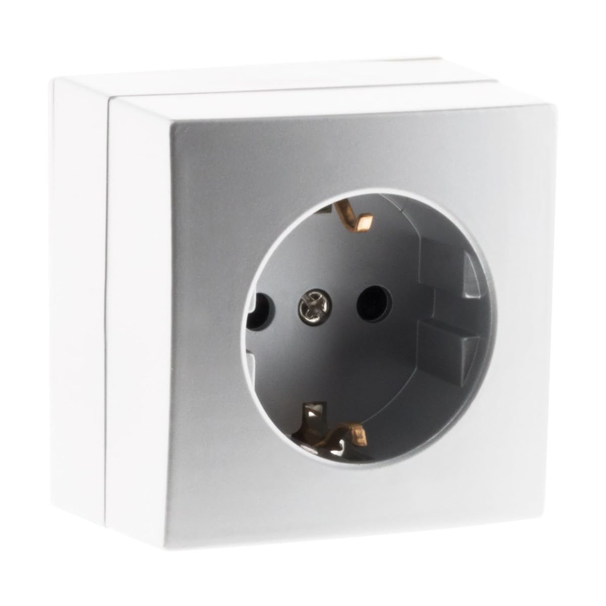 Zenitech Prise Schuko saillie 16A Bel'Vue - Argent
