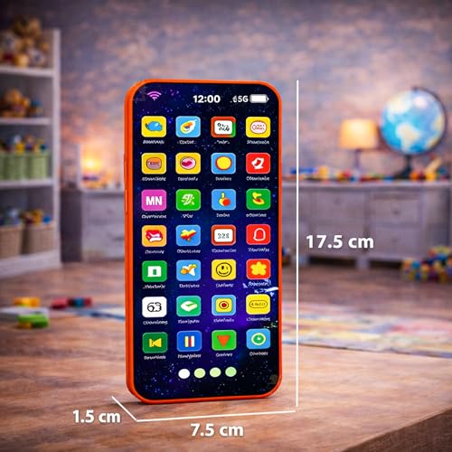 Image of Wishkey Edu Phone for Kids Astronaut Theme 28 Functions Rechargeable USB Cable Not Included Learning Mobile Toy with 22 Features English & Hindi Language Toddler Learning Phone for Boys & Girls Age 2+