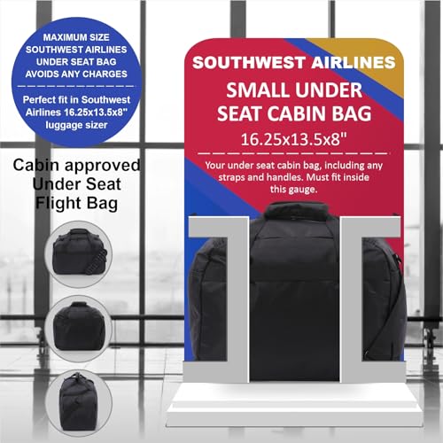 Aerolite 16.25x13.5x8” Southwest Airlines Maximum Size Cabin Bags with 5 Year Guarantee Foldable Carry On Premium Bag Holdall Small Lightweight Cabin Luggage Under seat Flight Travel Duffel Bag3