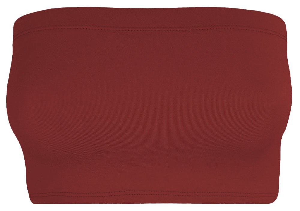 Womens Plain Boob Tube Everyday Bra Girls Strapless Bandeau Vest Crop Top