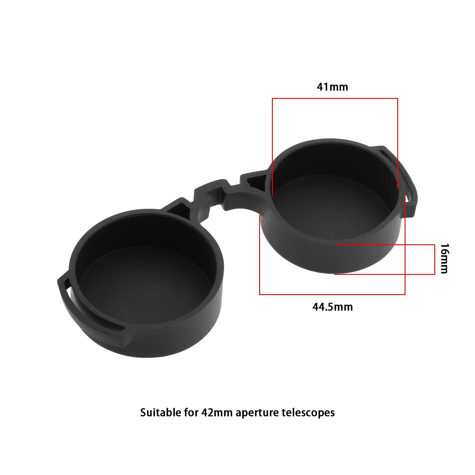 Coprioculari In Gomma Per Binocolo 42mm - Set Da 2 Pezzi Nero, Impermeabili, Per Modelli 8x42, 10x42, 12x42 - Foto 3