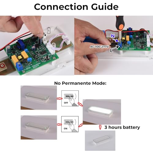 Alpinaluz Notfallleuchte, LED, wasserdicht, IP54, 4 W, 530 lm, Einbauleuchte, mit Clips oder Oberfläche, 3 Stunden Betriebsdauer, wasserdicht und staubdicht, für den professionellen und industriellen