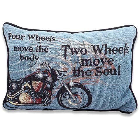 Manual 12.5 x 8.5-Inch Decorative Throw Pillow, Four Wheels Move The Body Cover
