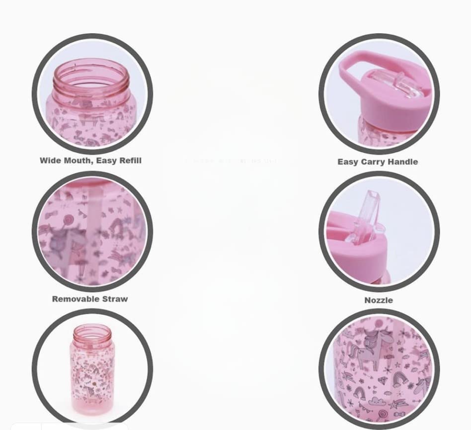 Pink water bottle, 400 ml - Image 2