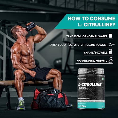 Image of Carbamide Forte L Glutamine Powder | Glutamine Supplement for Men | Unflavoured - 250 Grams |L Citrulline Powder 2000mg 100 SERVINGS - 200g
