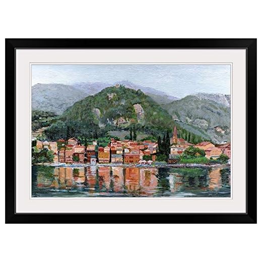 GREATBIGCANVAS Varenna, Lake Como, Italy, 2004" Black Framed Wall Art Print36 x24 x1