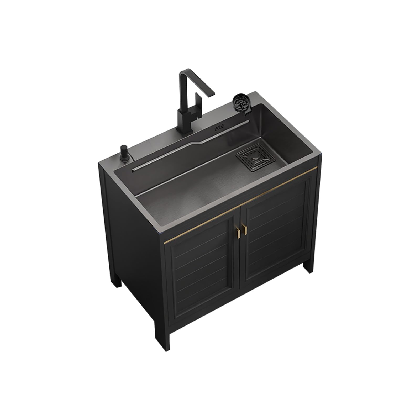 HCZKIUJY Commercial Sink,Stainless Steel Freestanding Sink,Freestanding Catering Commercial Sink,Outdoor Utility Sinks,for Restaurant,Cafe,Bar,Hotel,Garage,Laundry Room