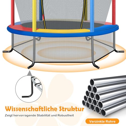 Kindertrampolin Costway Ø165 cm für Innen- und Außenbereich