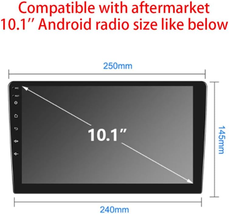 10.1'' Car Dash Radio Stereo Frame Fascia Bezel W/Radio Power Harness Cable for Honda Accord 7th 2003-2007 Mount Trim Panel