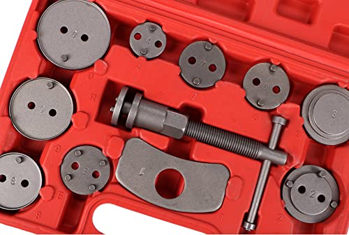 SIXTOL Brake Set 12 Bremskolbenrücksteller Set | 12tlg | Kunststoffkoffer | Rückstellwerkzeug zum des Bremskolben | Bremssattel Kolben Wind Zurück Tool Kit | KFZ Werkzeug | Bremse Instandsetzung