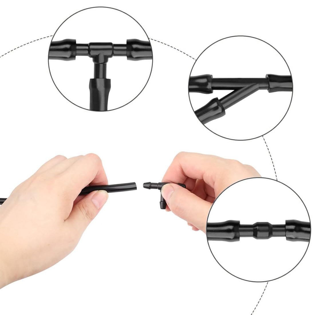 Kit Connettori Per Tubi Lavacristalli - 32 Pezzi, 4 Mm, Per Auto, Con Pezzi Dritti, A Y E A T