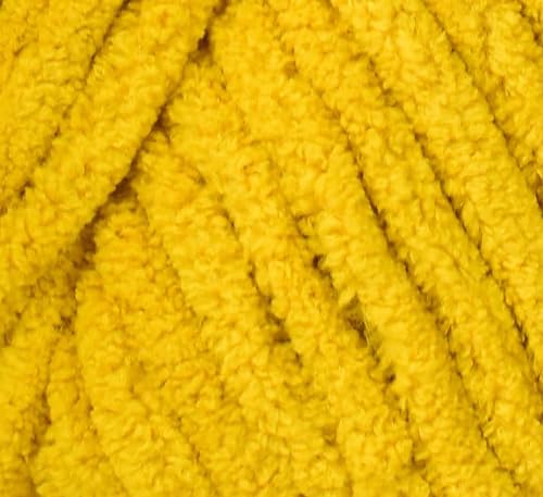 Image of M.G ENTERPRISE Knitting Yarn Thick Chunky Wool, Blankie Mustard 100 GMS Best Used with Knitting Needles-YR Art-BDHI