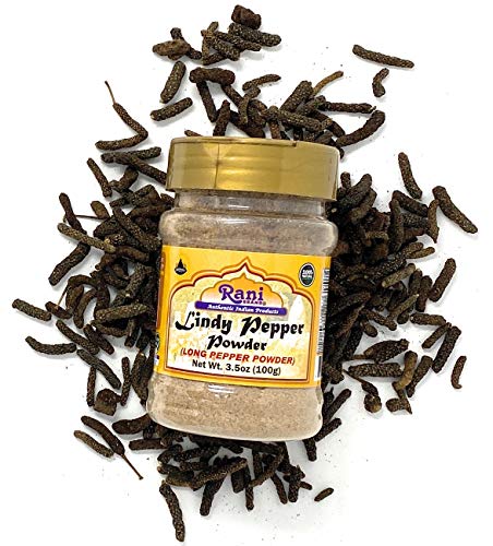 Rani Lindy Pepper Powder (Long Pepper, Piper Longum, Pipli) 3.5Oz (100G) Pet Jar ~ All Natural | Gluten Friendly | Non-Gmo | Vegan | Indian Origin #TOP1