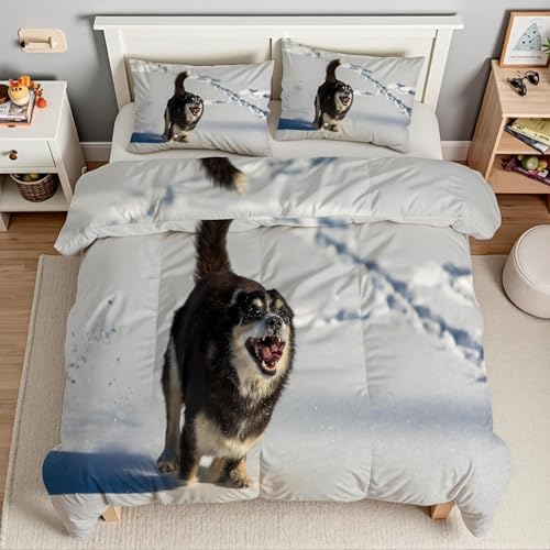 Housse de couette 240 x 260 avec fermeture éclair dogue mongol - 4