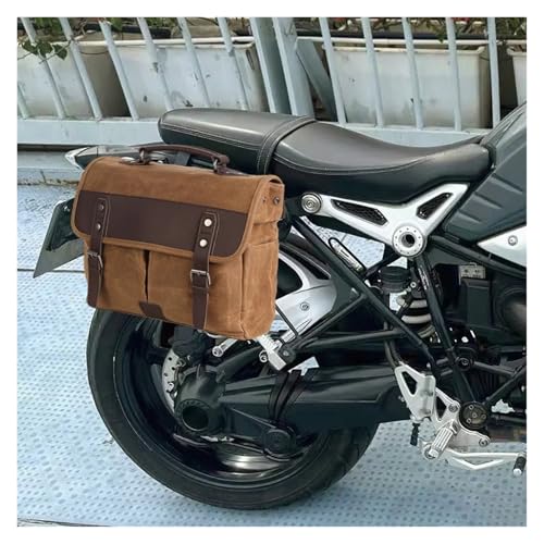 Bolsa lateral impermeable para equipaje de moto estilo retro 7