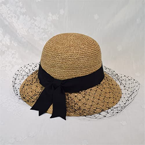 Chapeau de soleil en raphia mesh pour femme : protection UV outdoor chic