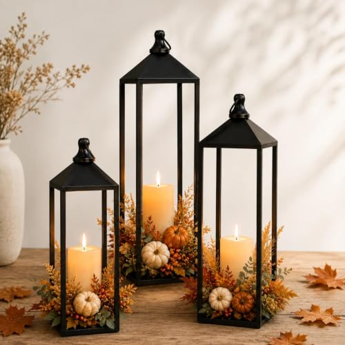 22'' 19'' 17'' Lanterns Decorative Outdoor Indoor...