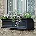 Mayne Fairfield 4-Foot Window Box – Self-Watering, Weather-Resistant Planter for Flowers – Durable Design for Outdoor Use, Perfect for Windows