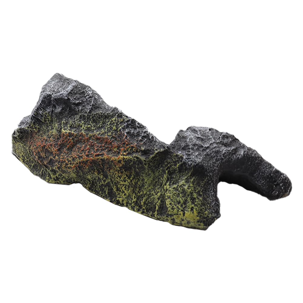 NUZAMAS Fish Tank Simulation Resin Rock Cave Hideouts Terrarium Habitat Decor Aquarium Resin Cave Ornaments for Lizards Snakes Crab Bearded Dragon Gecko - Image 3