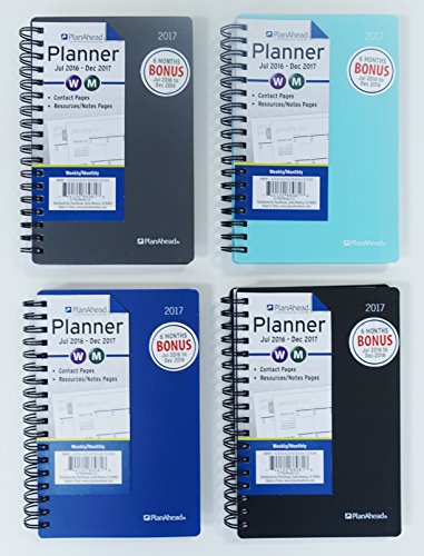 Planahead Small 18 Month Planner, July 2016 - December 2017, Assorted Colors (86981) #TOP1