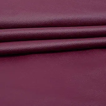 SAE Fabrics Upholstery Rexine Fabric/Artificial Leather Sheet - 140 cms Width - PU Mix, Matte Finish - 1 Meter Multiple - Color: Maroon