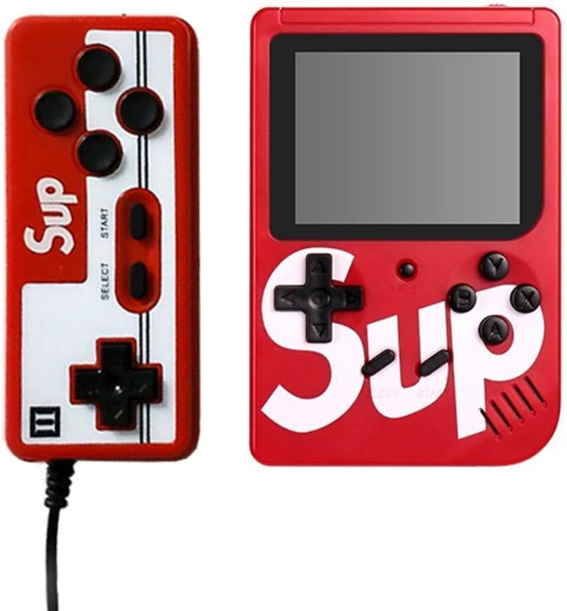 A.K Traders SUP 2 Player Video Game with Rechargeable Battery Handheld Colorful LCD Screen Portable Game with Remote Control with 400 in 1 Games(Random Colour),for 5+ Years,Multicolor