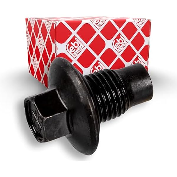 febi bilstein 48907 Korek spustowy oleju z pierścieniem uszczelniającym, 1 sztuka, czarna
