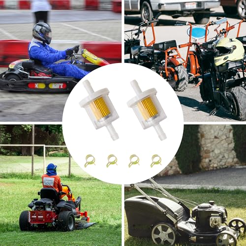 YGQ Kraftstofffilter Benzinfilter 40 Micron 1/4 Inline Kit für Briggs & Stratton 691035 493629 84001895 794079 56002 Toro MTD Craftsman Kawasaki 49019-0027