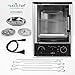 Nutrichef Vertical Countertop Oven with Rotisserie, Bake, Broil, & Kebab Rack Functions - Adjustable Settings - 2 Shelves - 1500W - Thanksgiving Turkey - Includes Grill, Kebab skewer racks & bake pan